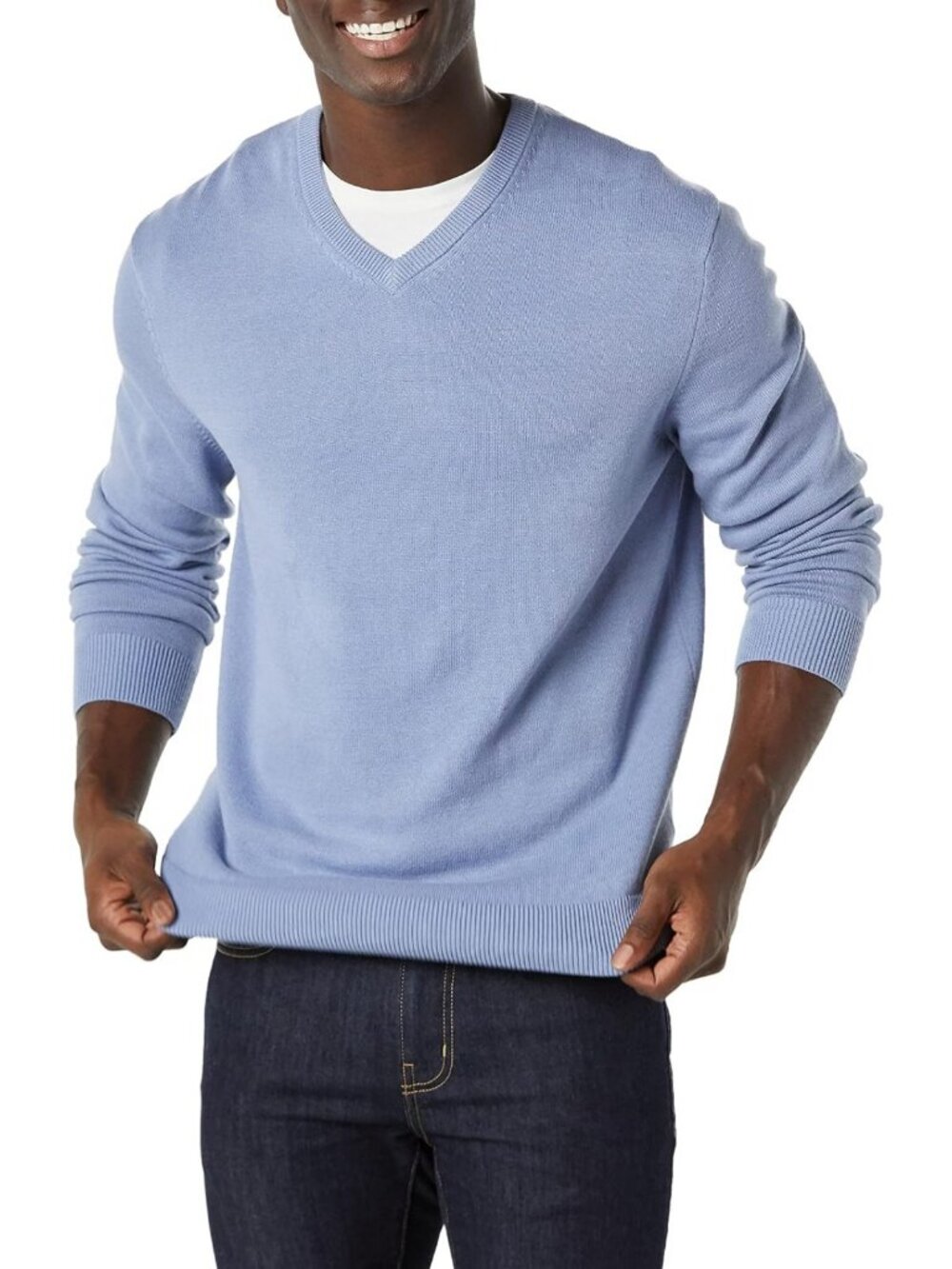 Men's Regular Fit Cotton V-Neck Pullover Sweater - Big & Tall Sizes Available